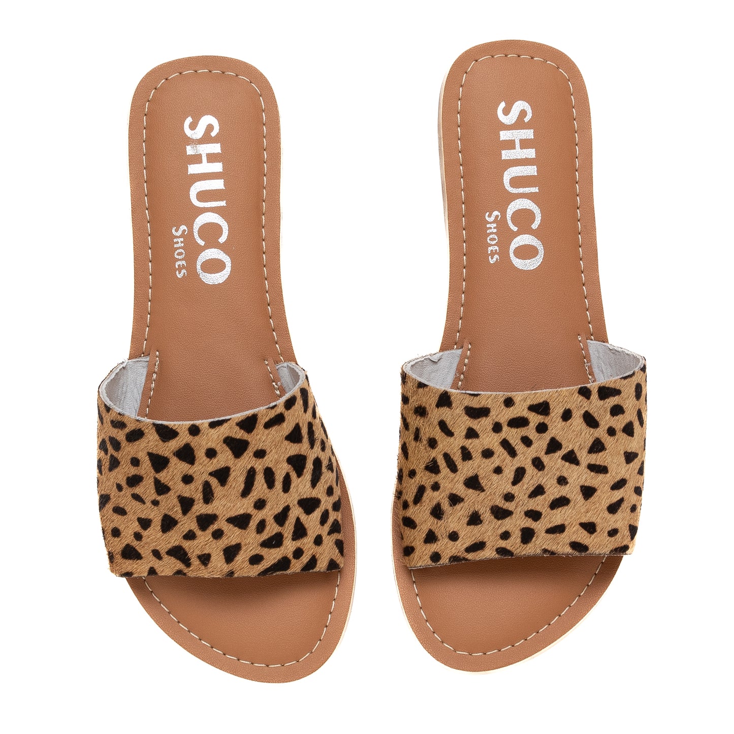 DAISY ANIMAL PRINT FLAT SANDAL