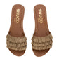 FLORA GOLD FLAT SANDAL