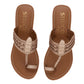 VEDYA GOLD WEDGE HEEL KOLHAPURI