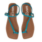 LEXI TURQUOISE FLAT SANDAL