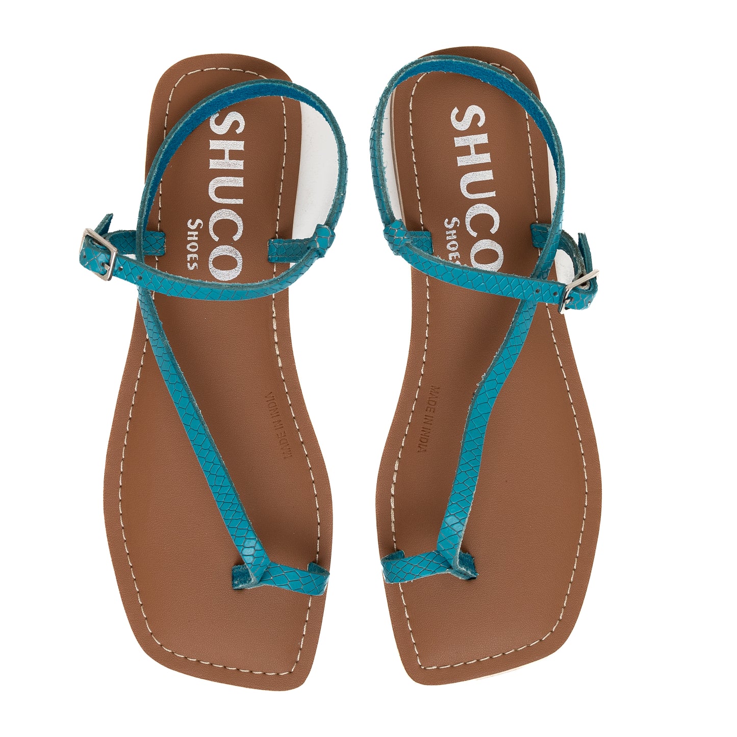 LEXI TURQUOISE FLAT SANDAL