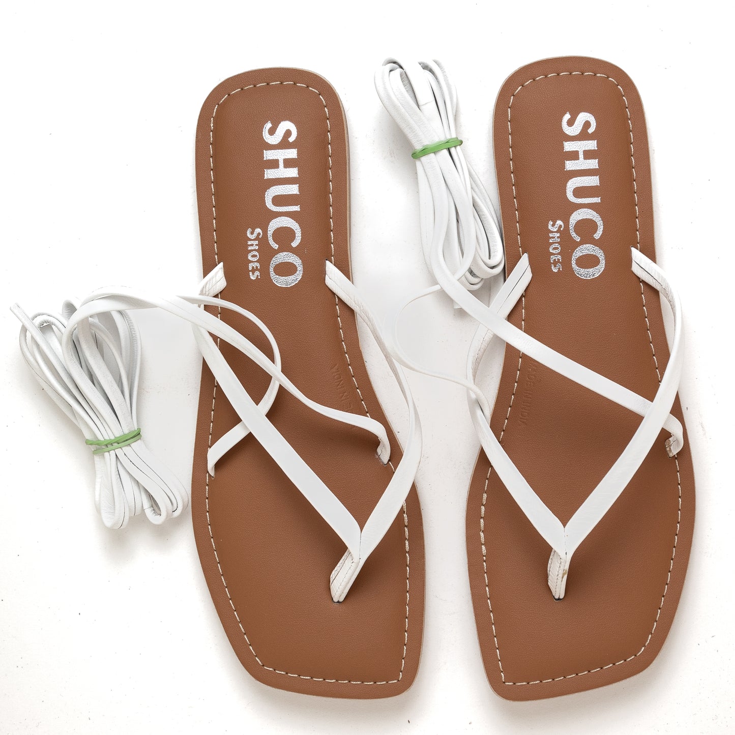 NOLA WHITE FLAT SANDAL