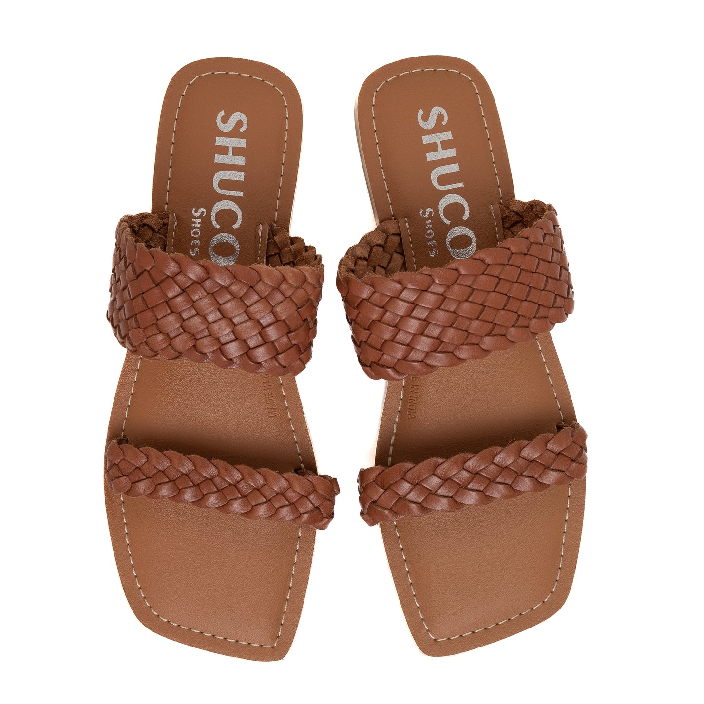 JEN COGNAC FLAT SANDAL