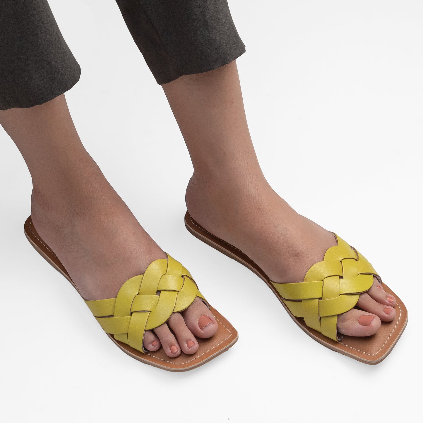 LEA YELLOW FLAT SANDAL