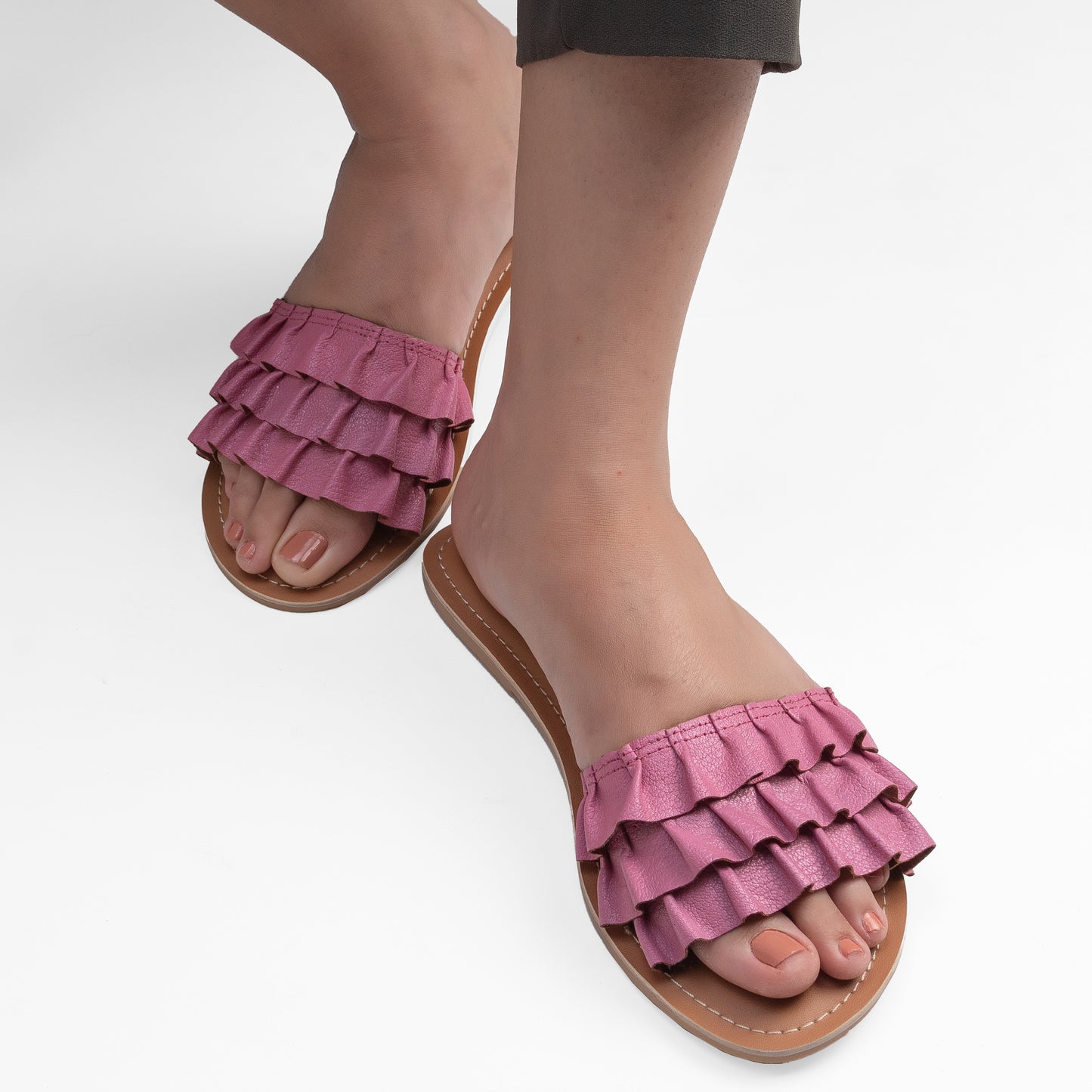 FLORA PINK FLAT SANDAL