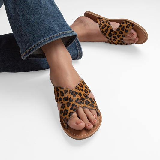 BRIA LEOPARD FLAT SANDAL