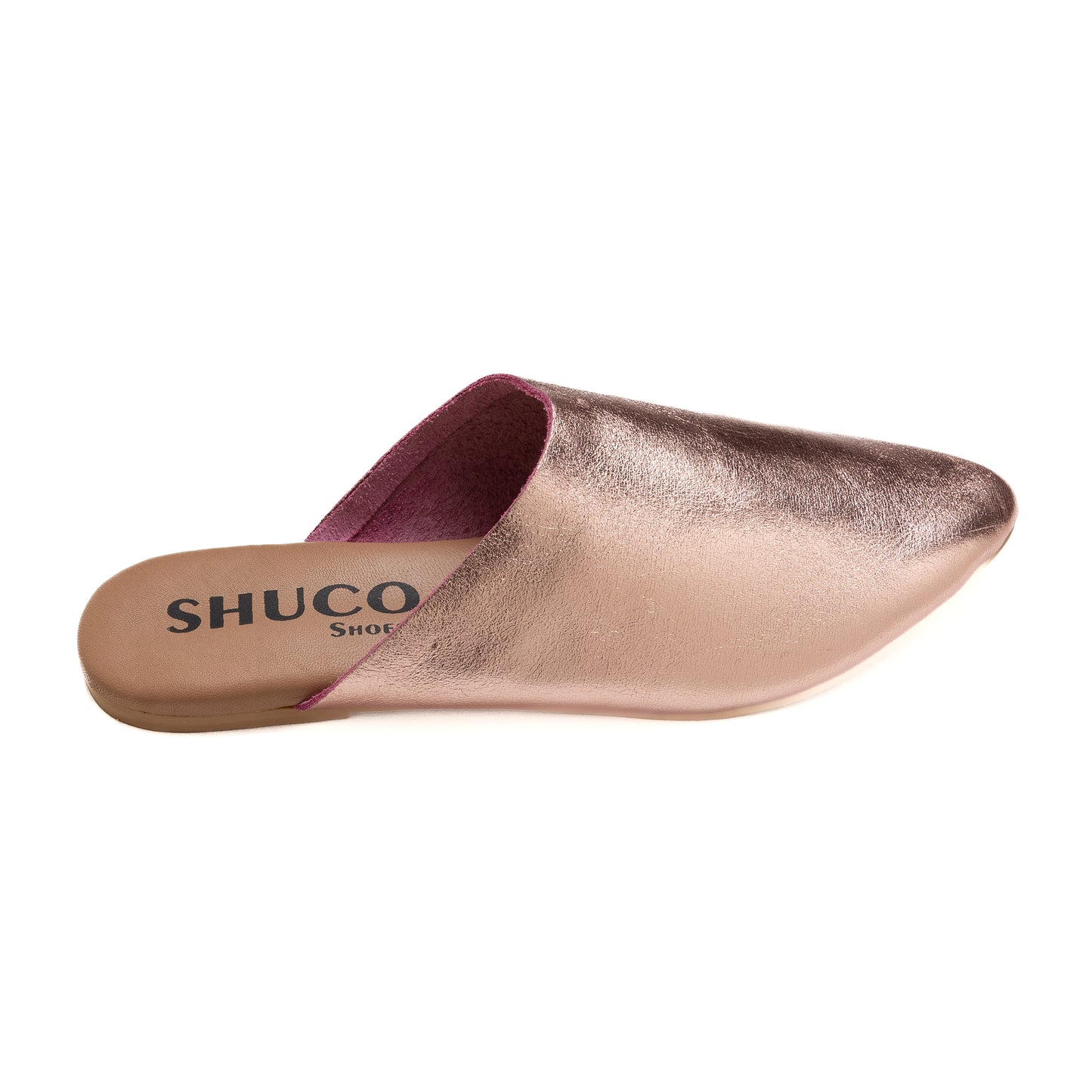 ABBY ROSEGOLD FLAT MULE