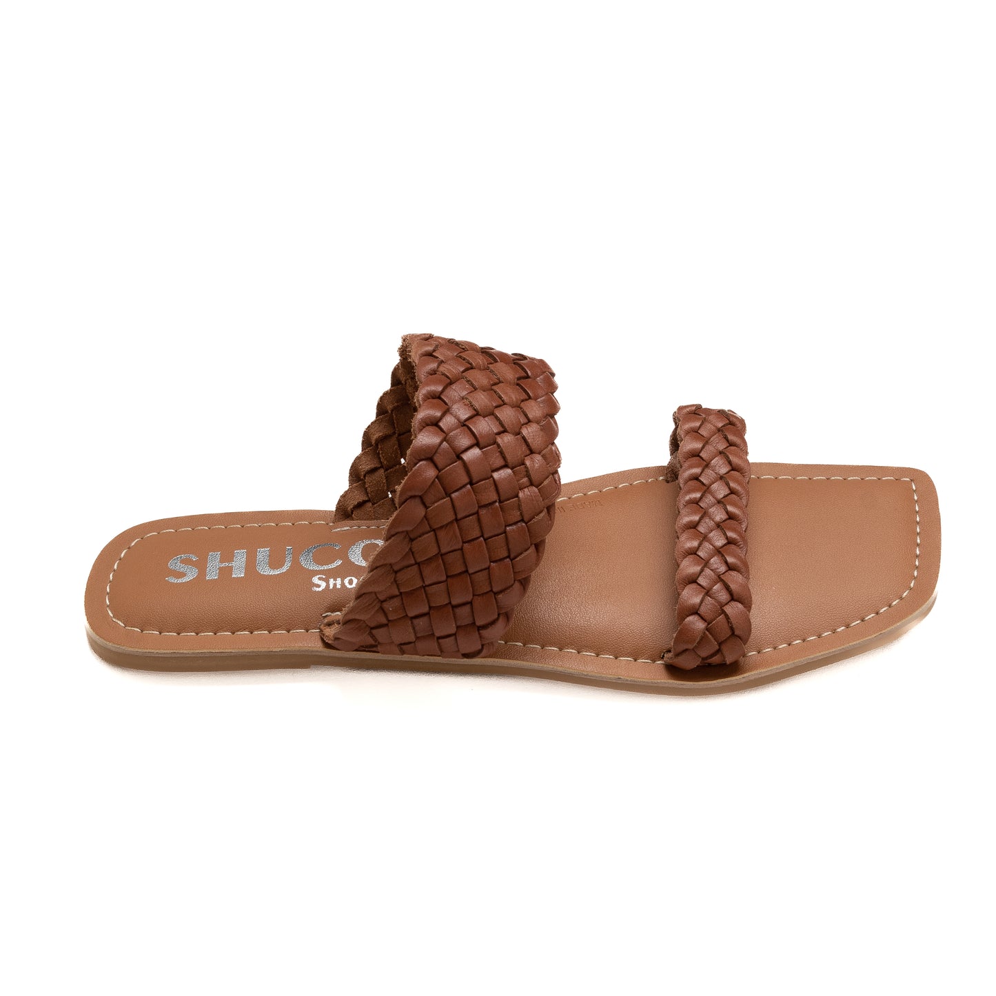 JEN COGNAC FLAT SANDAL