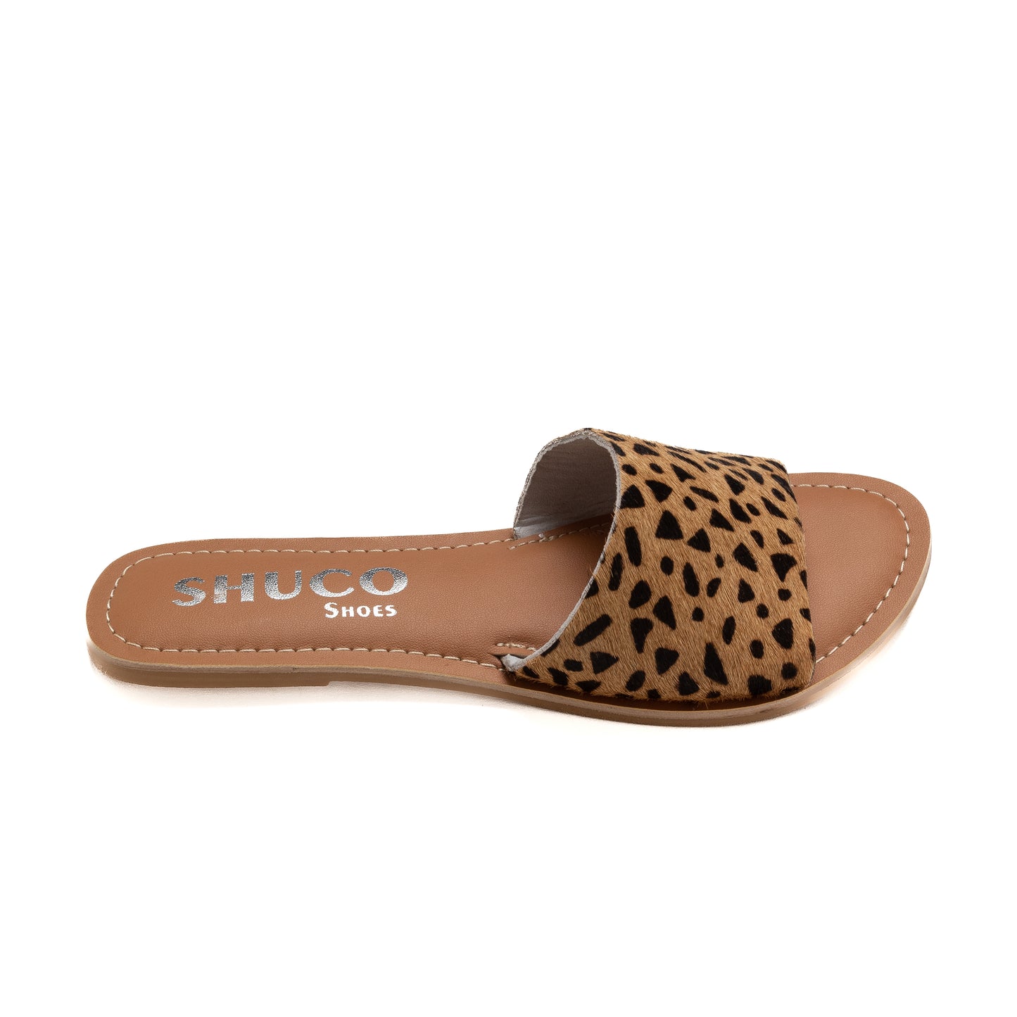 DAISY ANIMAL PRINT FLAT SANDAL