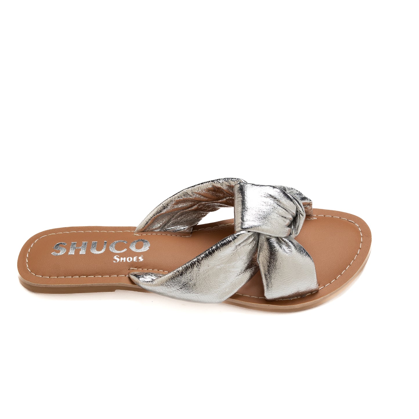 BELLA SILVER FLAT SANDAL