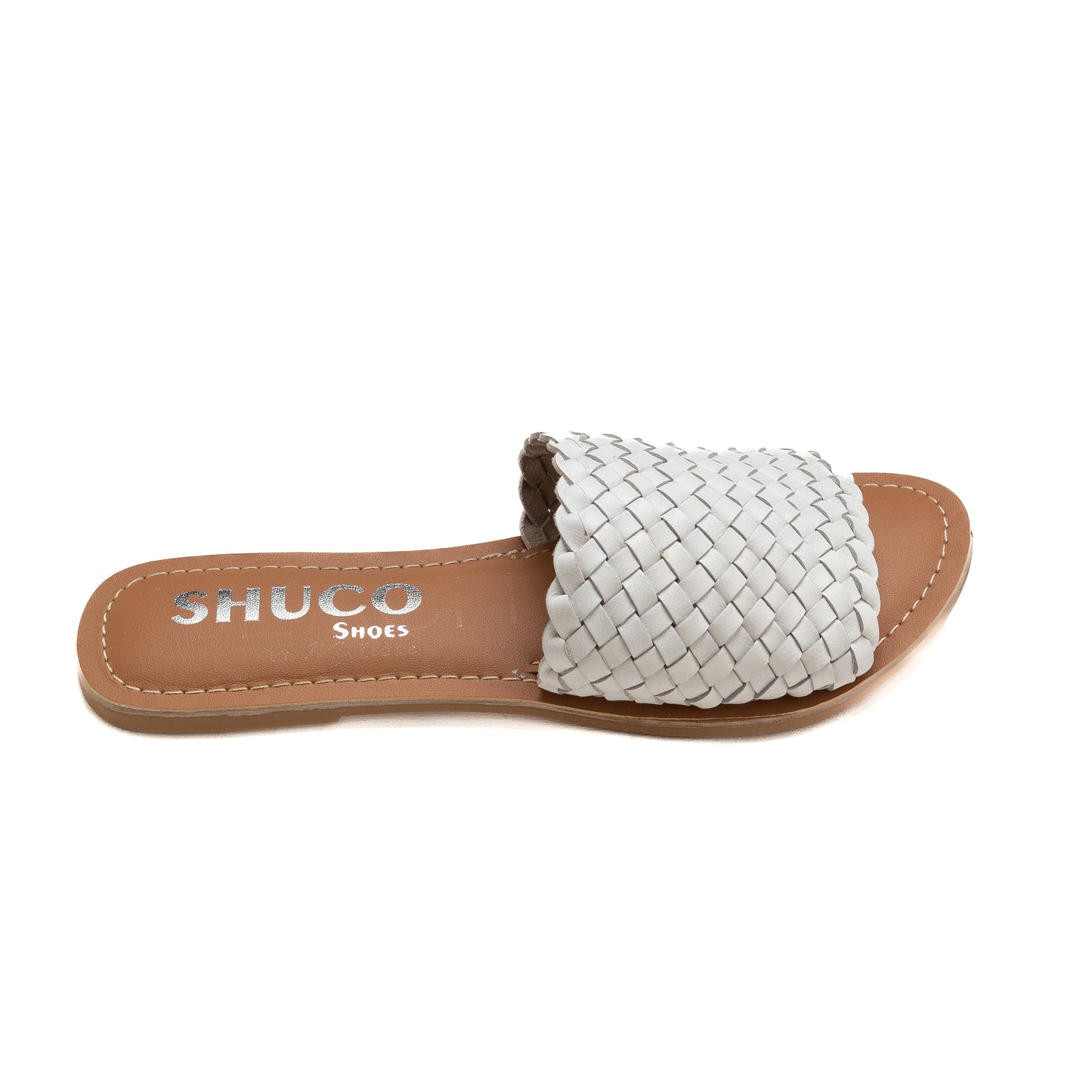 GRETA WHITE FLAT SANDAL