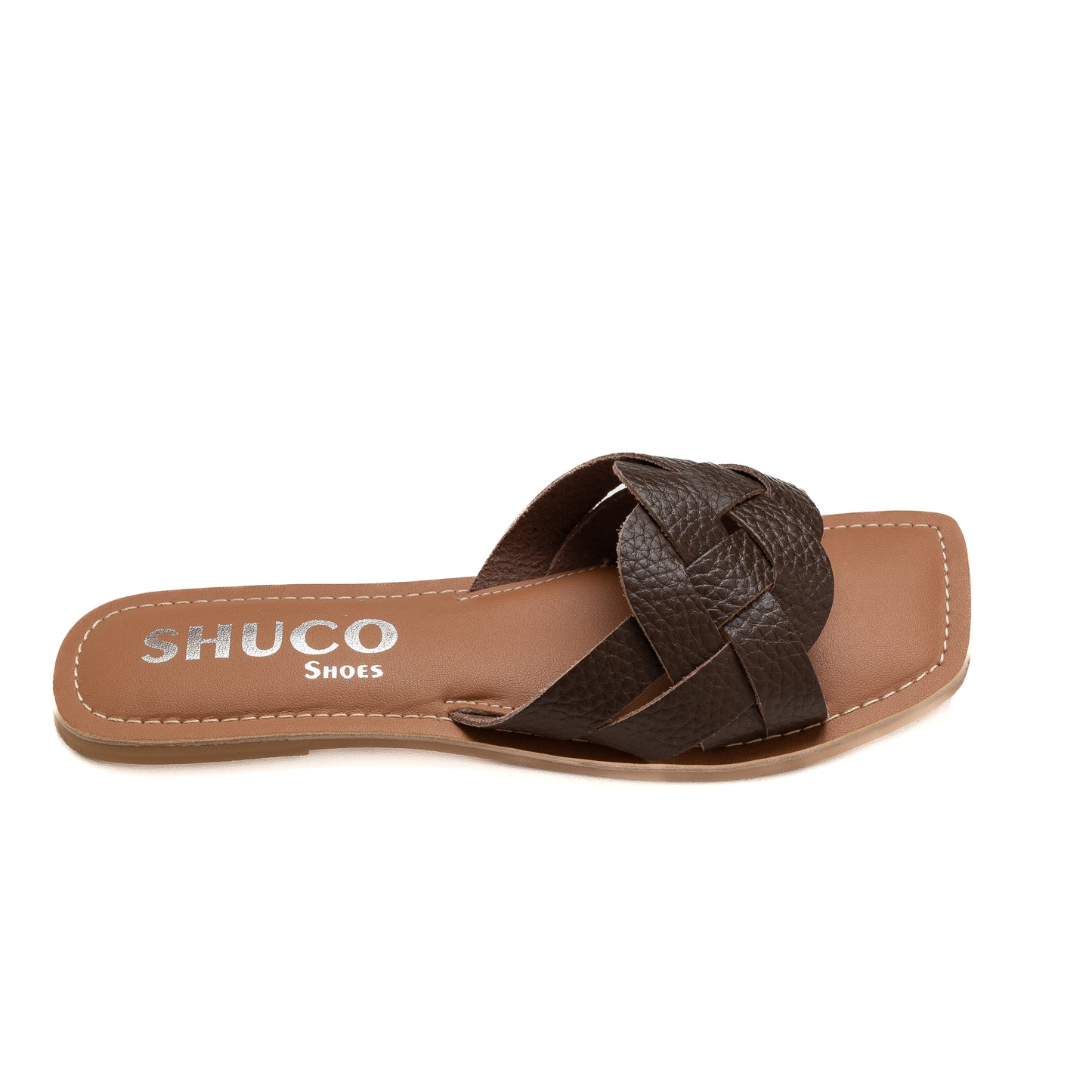 LEA BROWN ZAGGRAIN FLAT SANDAL