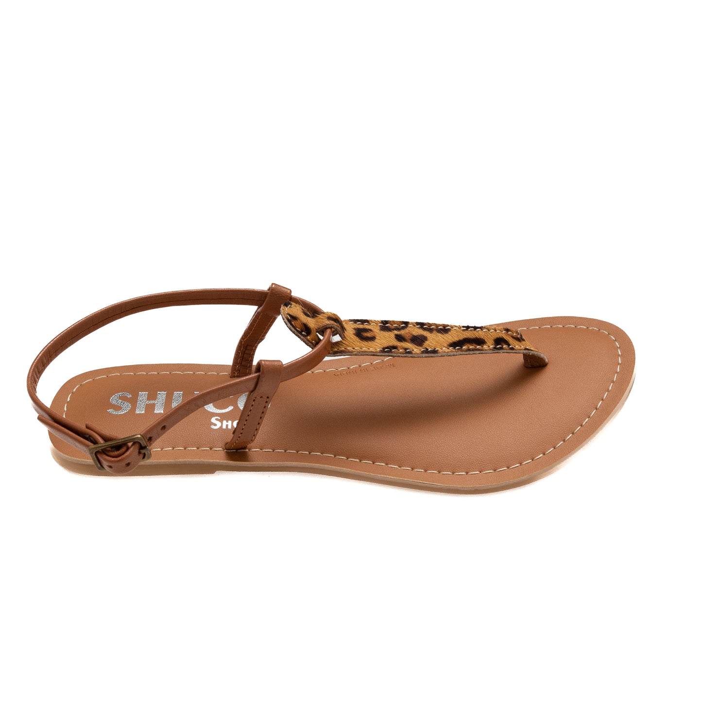 ALMA BABY LEOPARD FLAT SANDAL