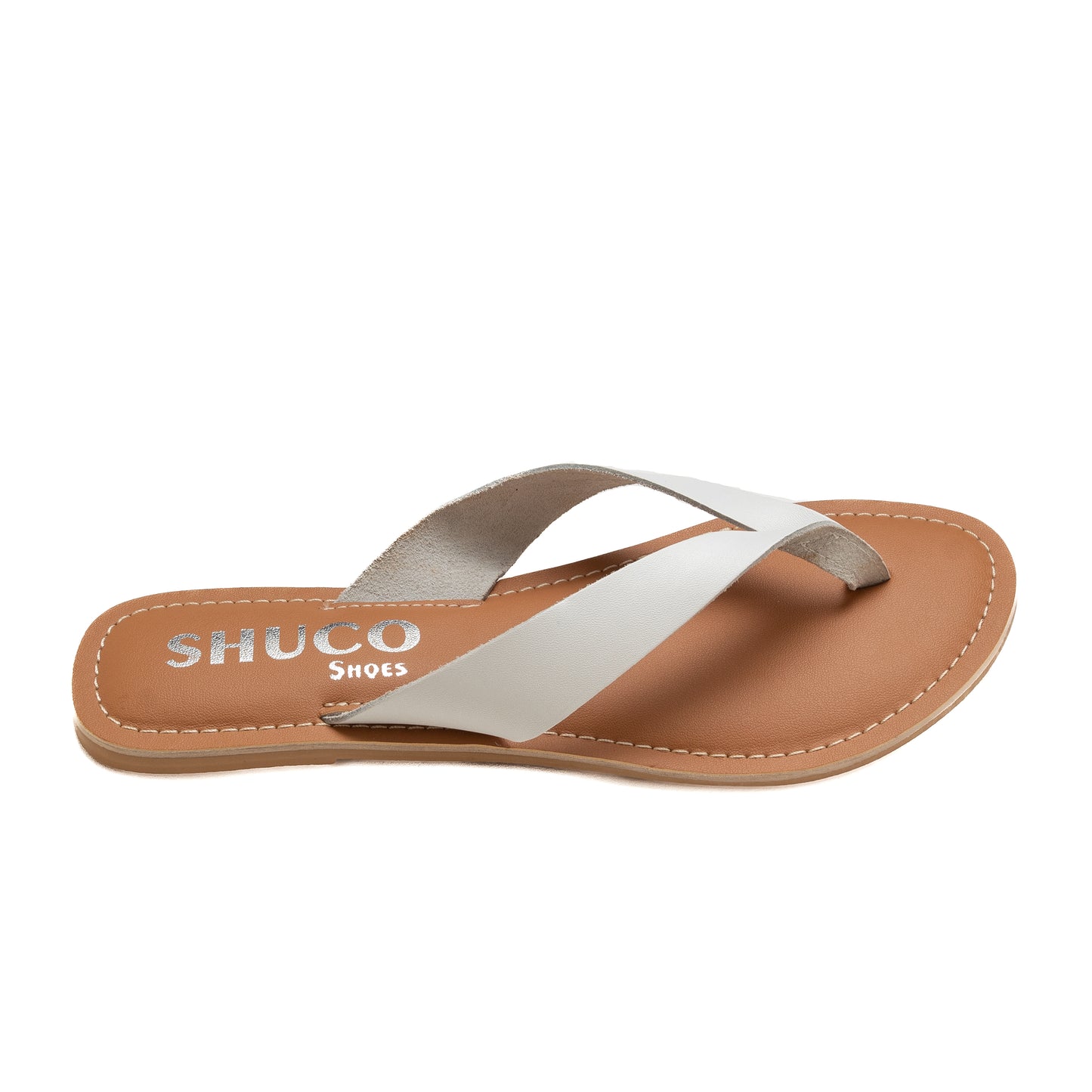 SARA WHITE FLAT SANDAL