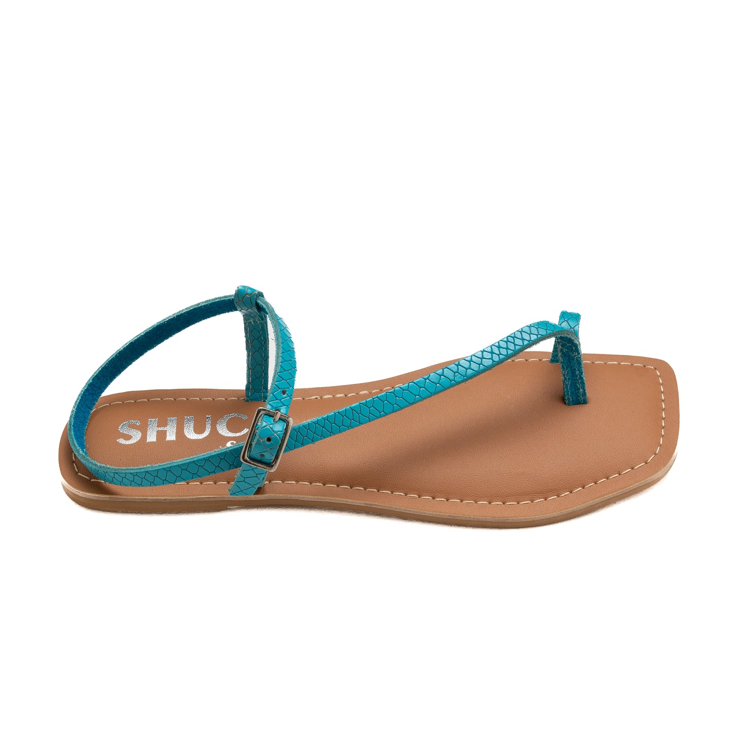 LEXI TURQUOISE FLAT SANDAL