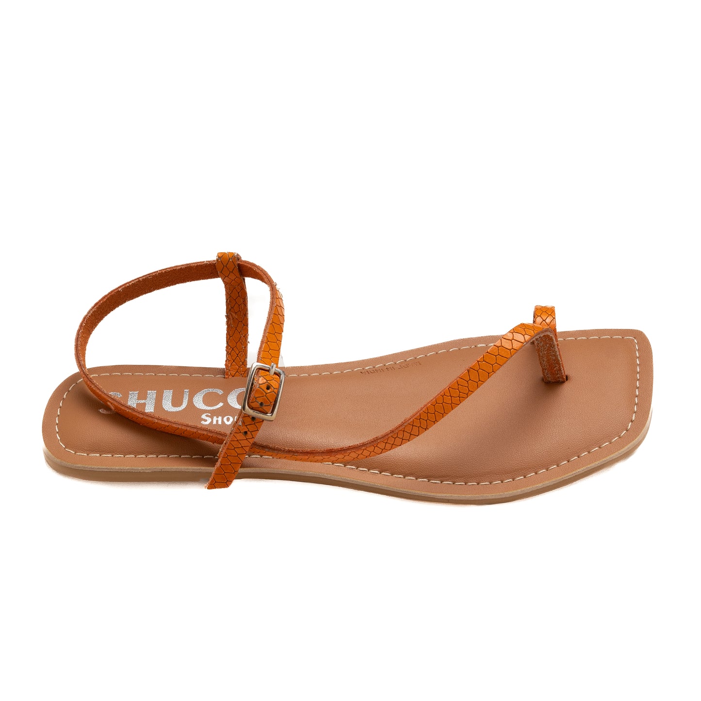 LEXI ORANGE FLAT SANDAL