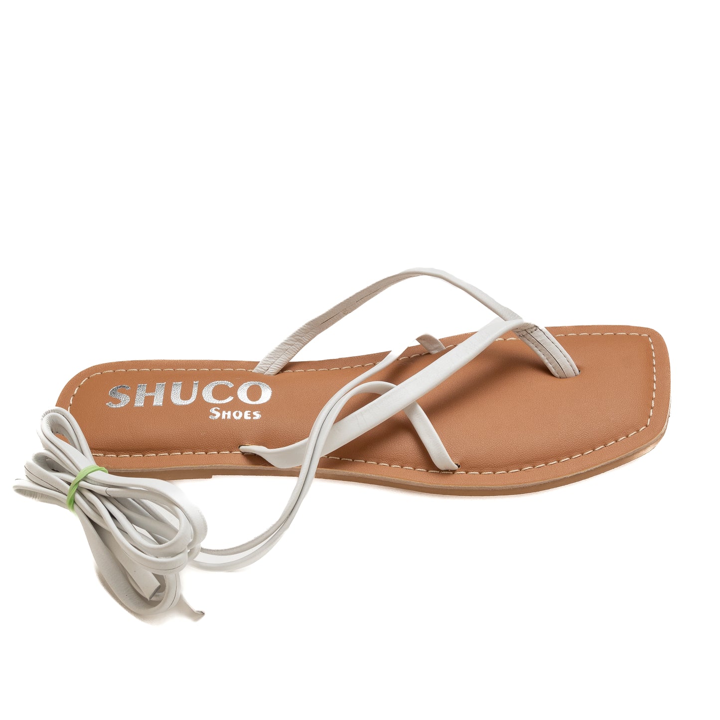 NOLA WHITE FLAT SANDAL