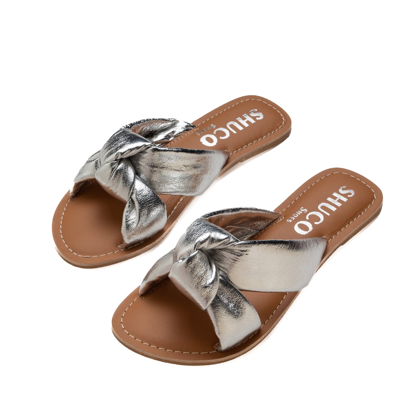 BELLA SILVER FLAT SANDAL