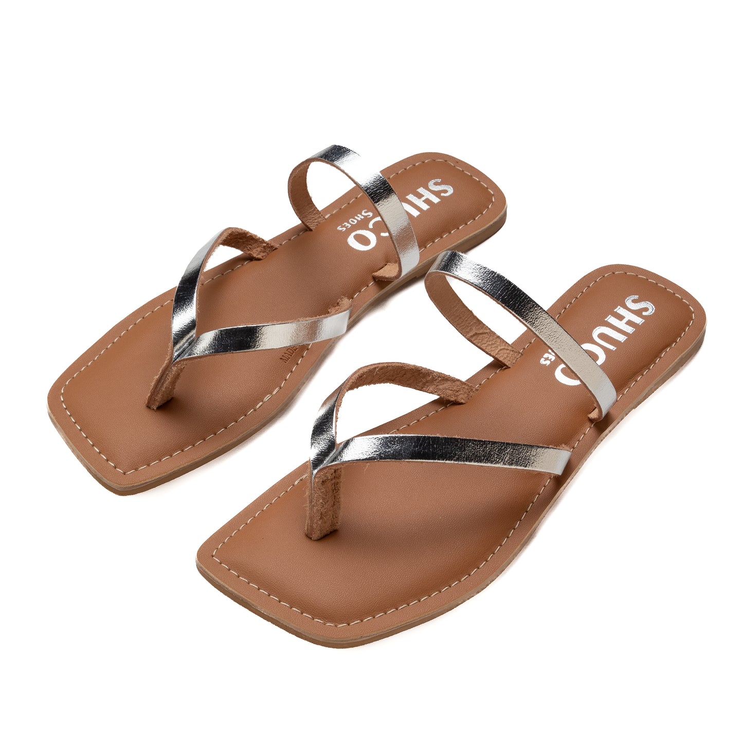 IRIS SILVER FLAT SANDAL