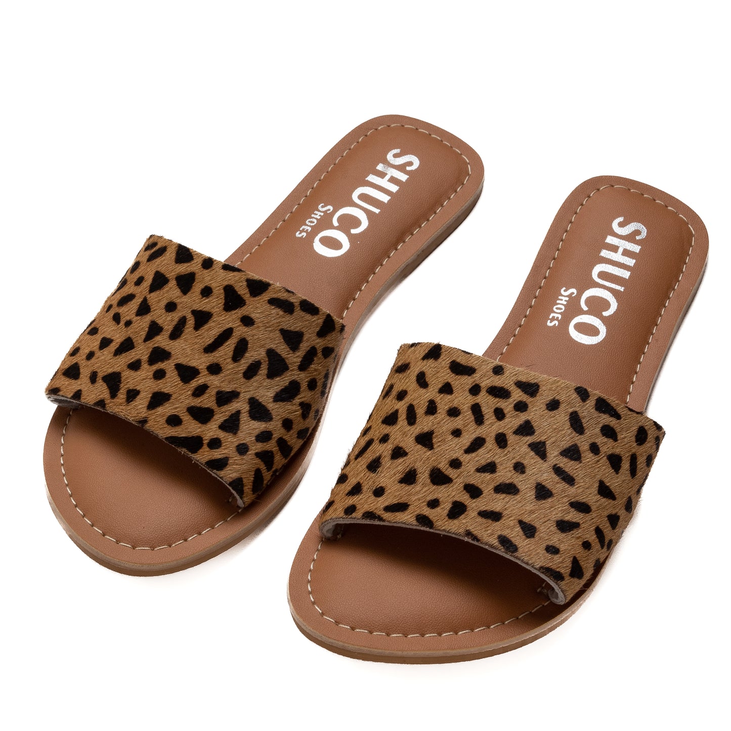 DAISY ANIMAL PRINT FLAT SANDAL