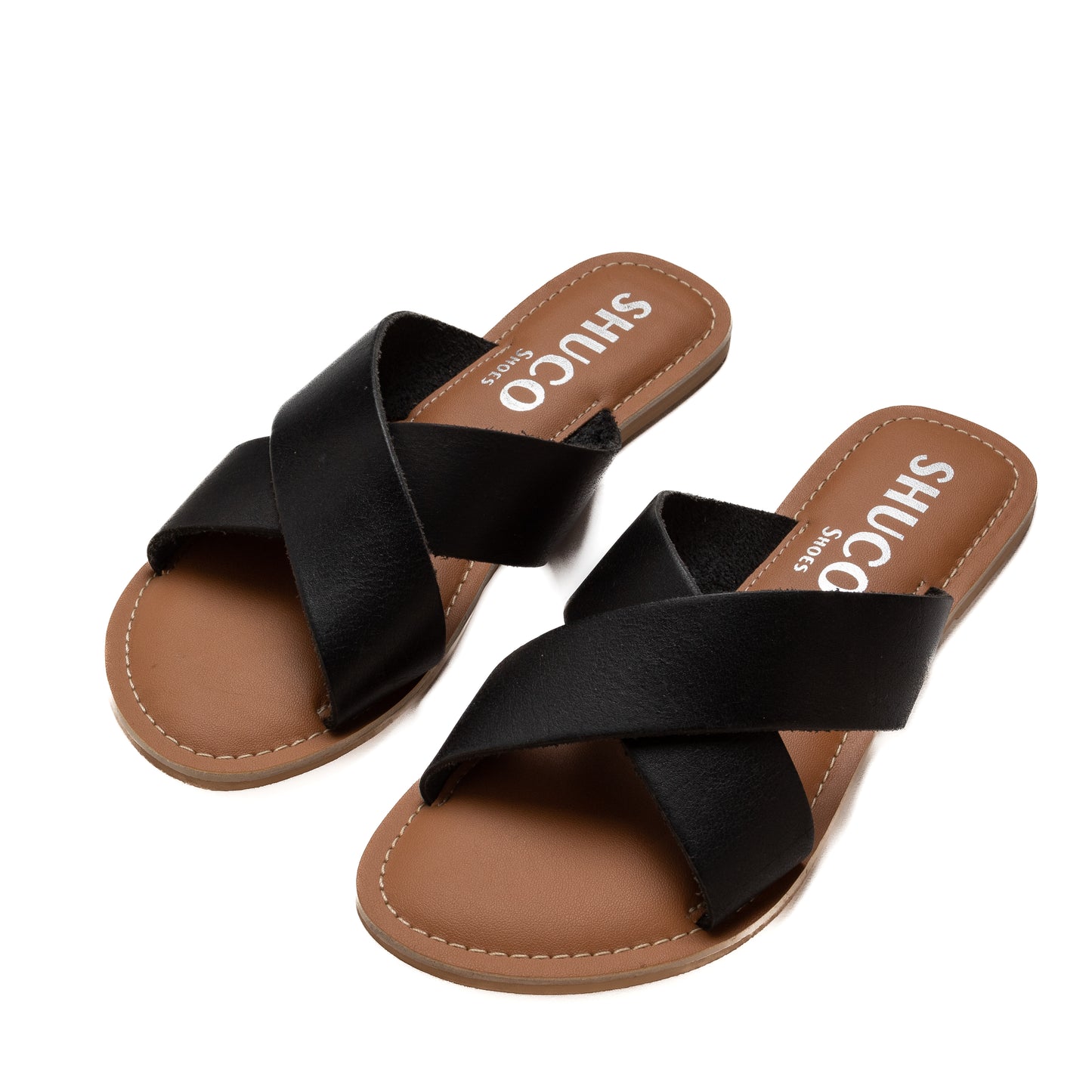 BRIA BLACK FLAT SANDAL