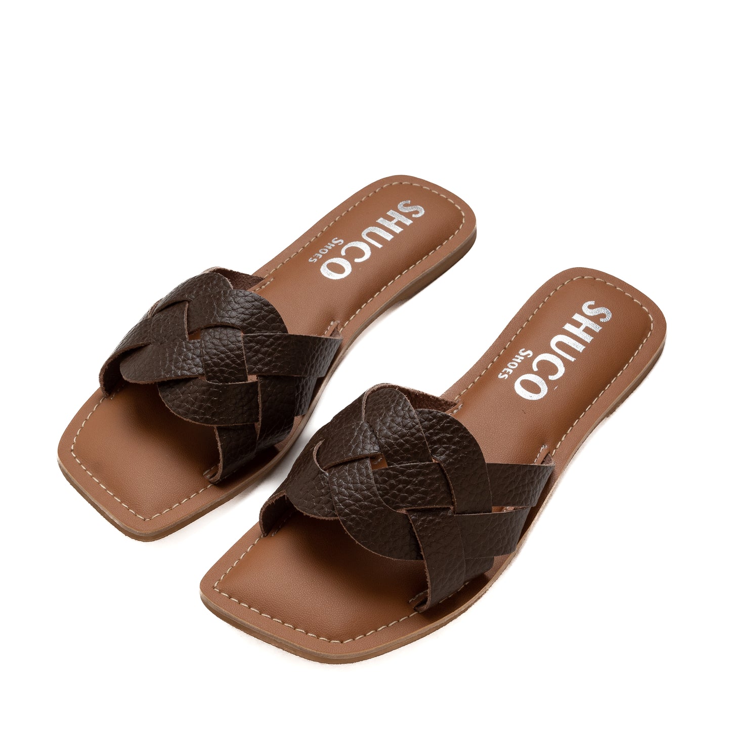 LEA BROWN ZAGGRAIN FLAT SANDAL