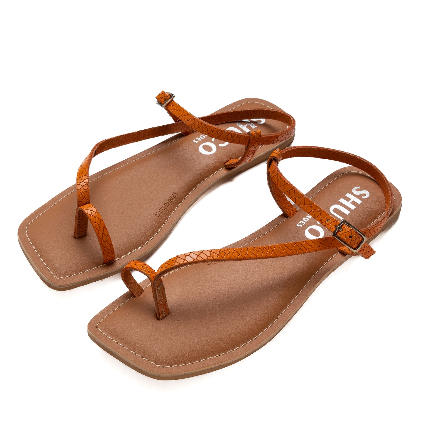 LEXI ORANGE FLAT SANDAL