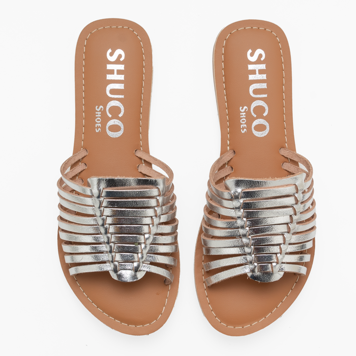 HANA SILVER FLAT SANDAL