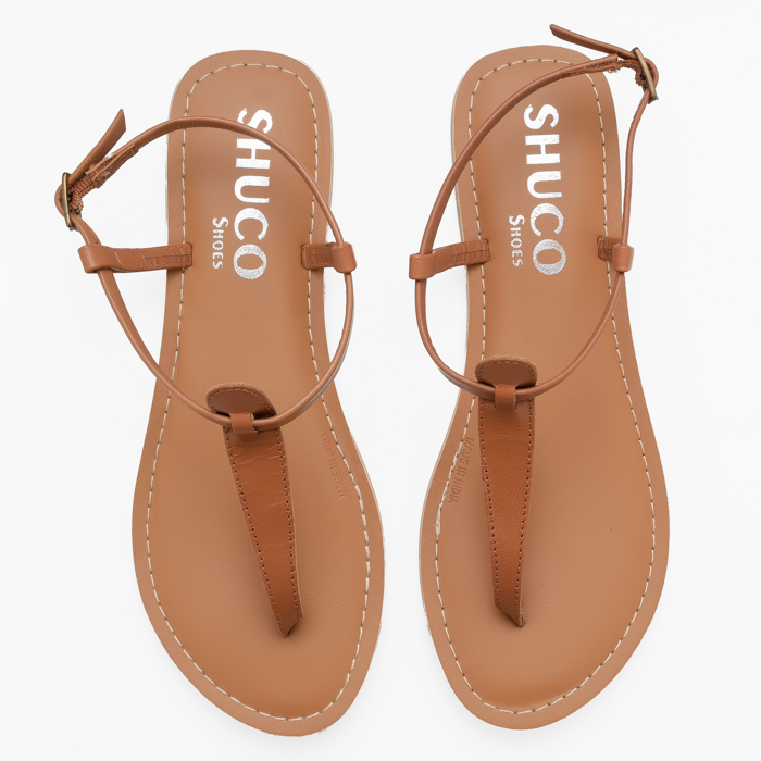 ALMA TAN FLAT SANDAL