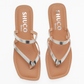 IRIS SILVER FLAT SANDAL