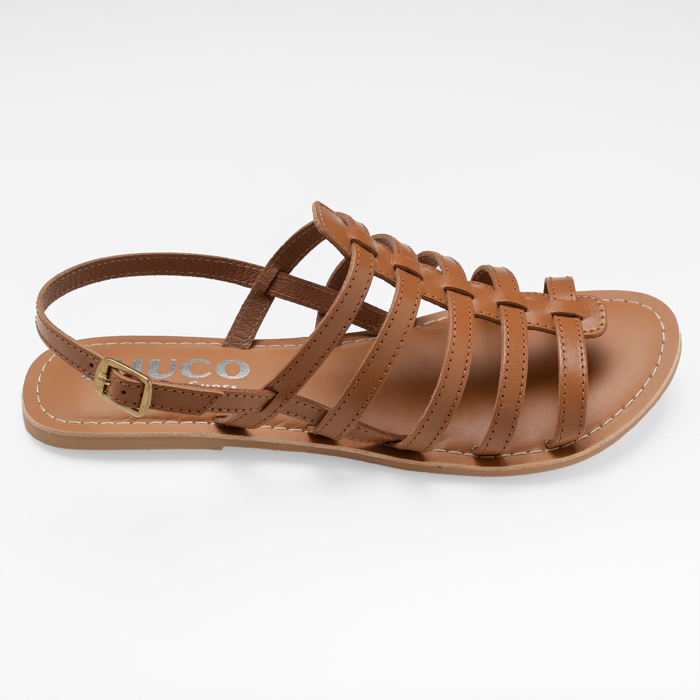 CARLY TAN FLAT SANDAL