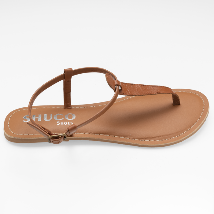 ALMA TAN FLAT SANDAL