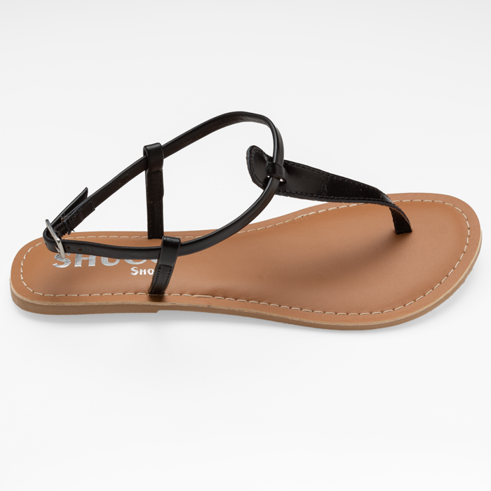 ALMA BLACK FLAT SANDAL