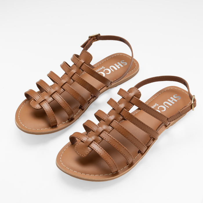 CARLY TAN FLAT SANDAL