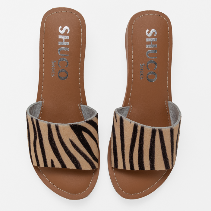 NADIA ZEBRA WEDGE HEEL SANDAL