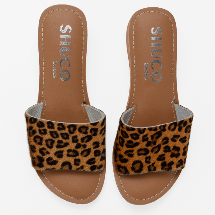 NADIA LEOPARD WEDGE HEEL SANDAL