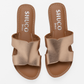 KARA ROSEGOLD FLAT SANDAL