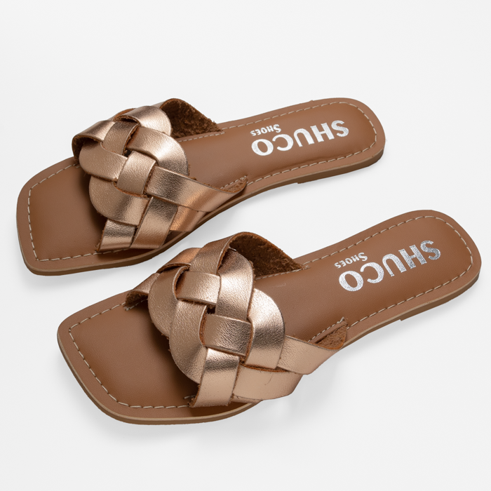 LEA ROSEGOLD FLAT SANDAL