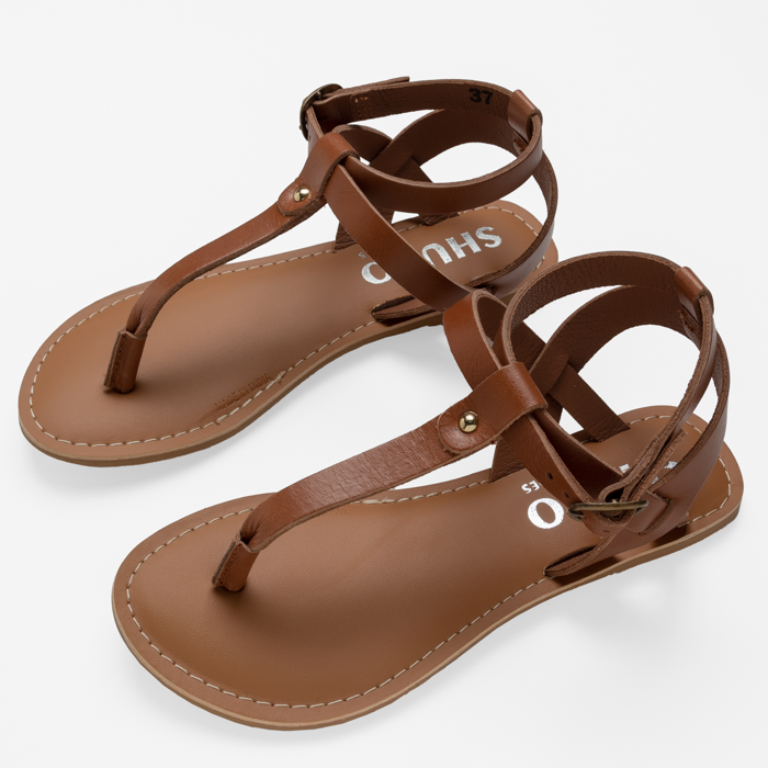 GRACE TAN FLAT SANDAL