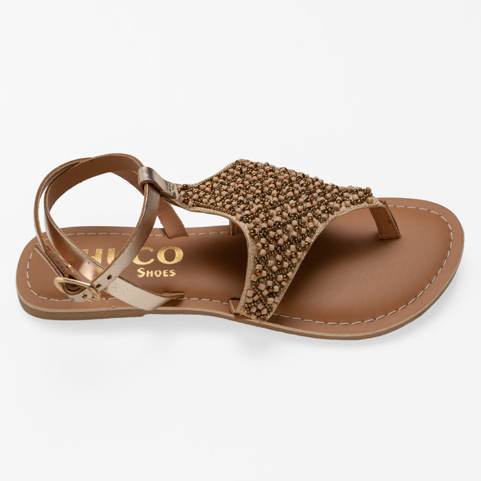 HEIDI EMBROIDERED FLAT SANDAL