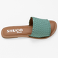 GRETA ARCTIC BLUE FLAT SANDAL