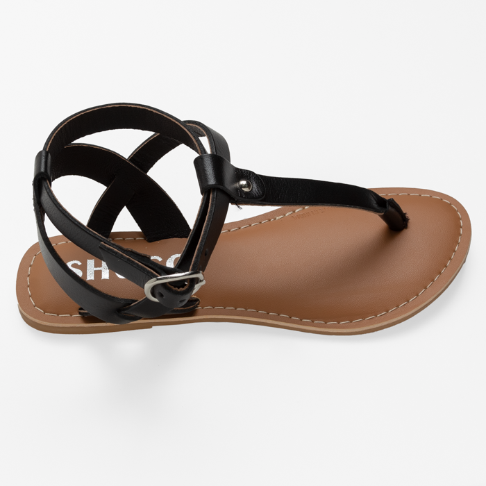 GRACE BLACK FLAT SANDAL