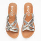 KYLEE SILVER WEDGE HEEL SANDAL