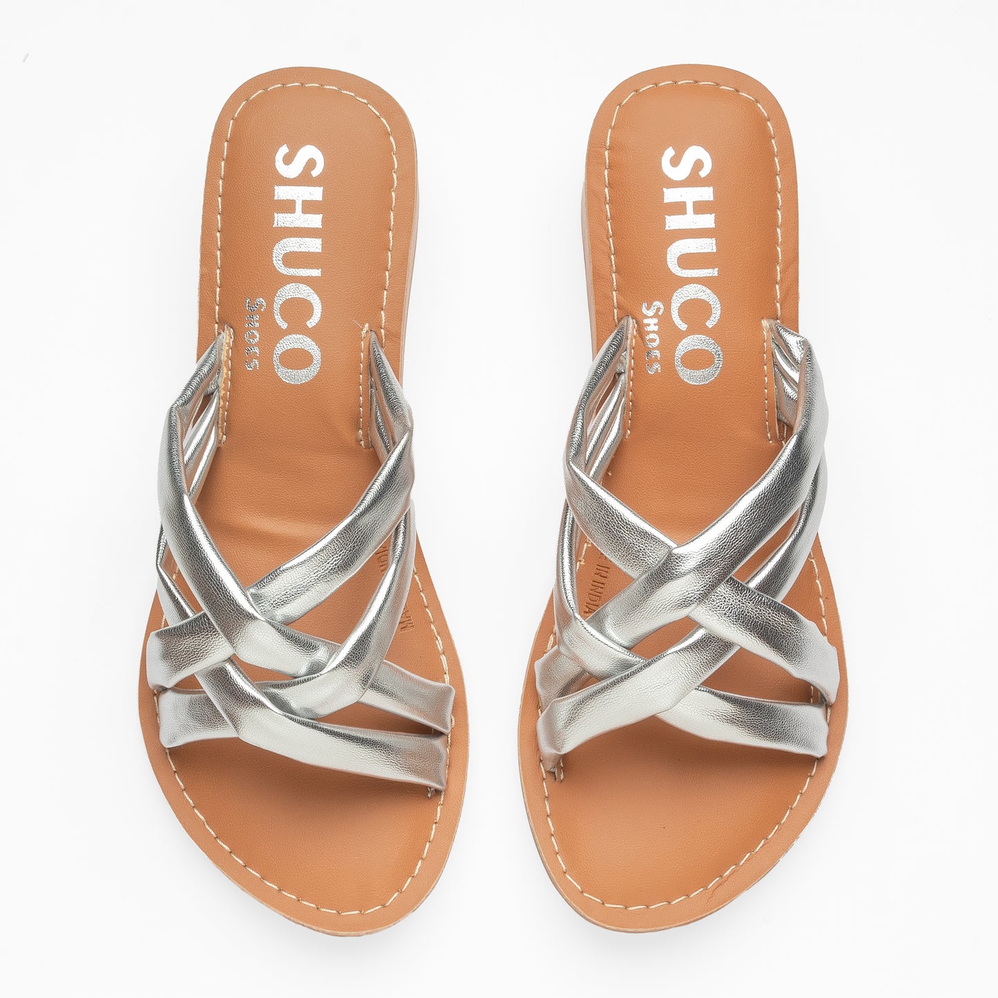 KYLEE SILVER WEDGE HEEL SANDAL