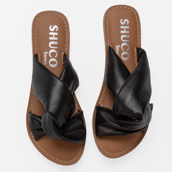 CLEO BLACK FLAT SANDAL