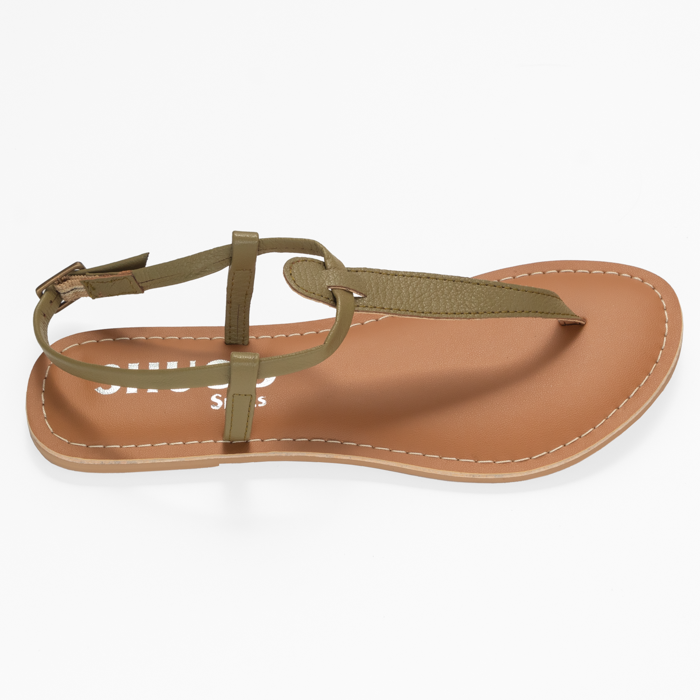 ALMA OLIVE FLAT SANDAL