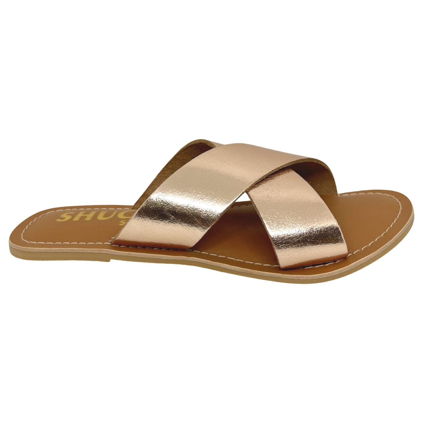 BRIA GOLD FLAT SANDAL