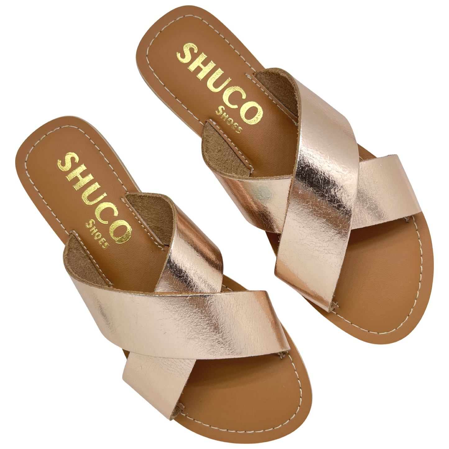 BRIA GOLD FLAT SANDAL