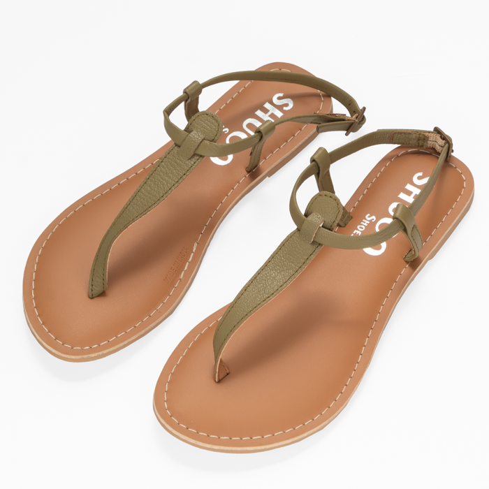 ALMA OLIVE FLAT SANDAL