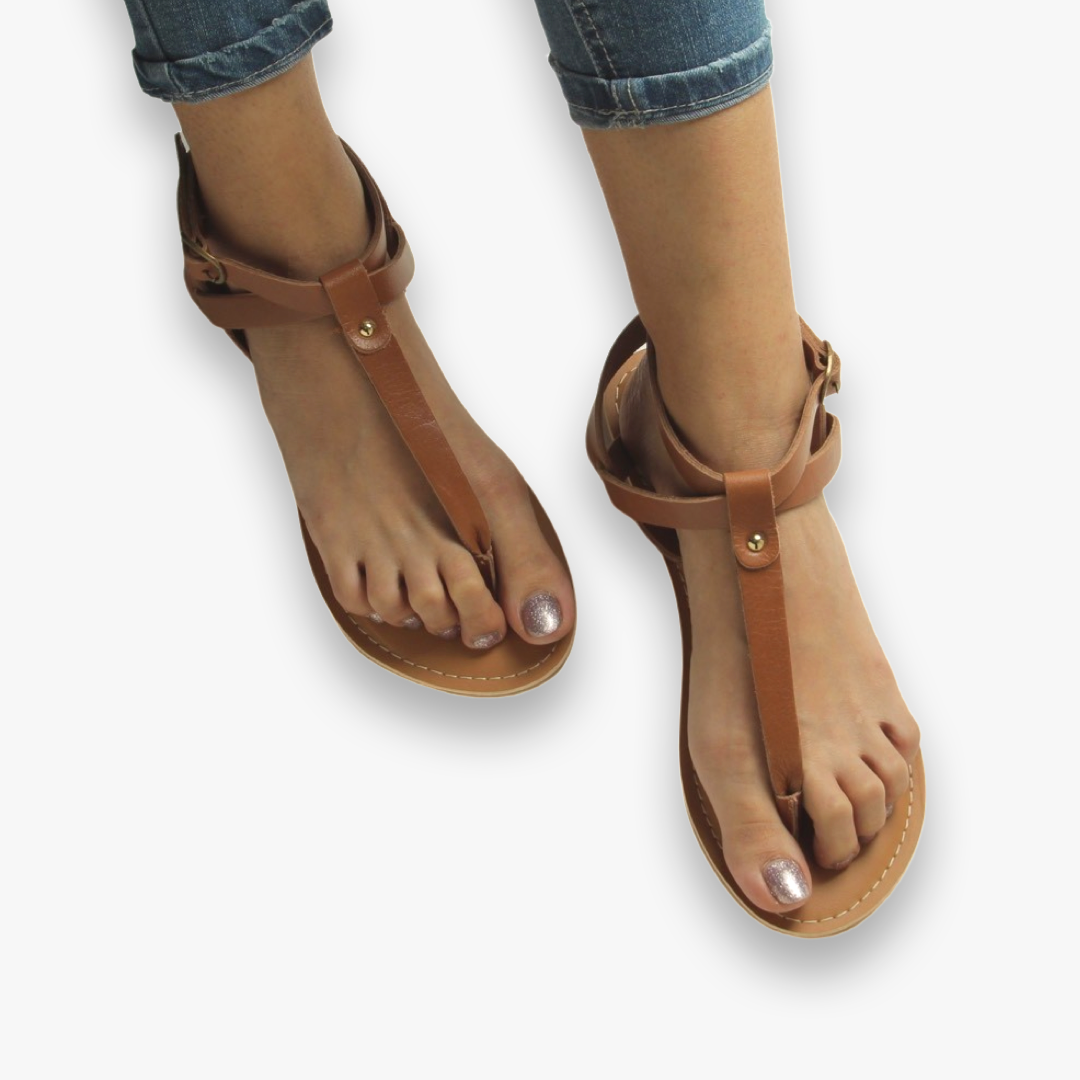 GRACE TAN FLAT SANDAL